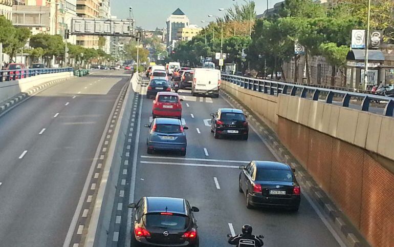 Salida de Madrid por la A-5, una de las vías con más circulación en esta operación Salida.