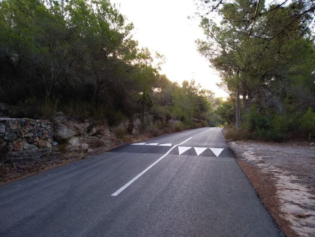 Reductor de velocidad en una carretera de Catuluña