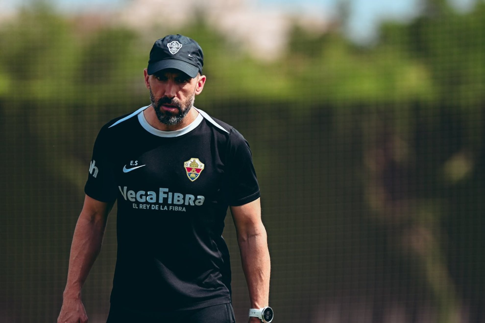 Eder Sarabia durante un entrenamiento con el Elche CF