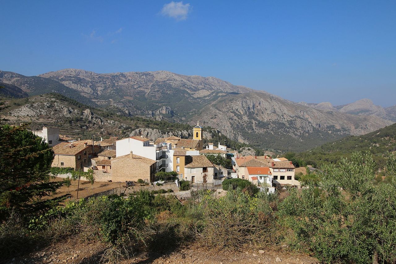 Vista general de Confrides, Alicante