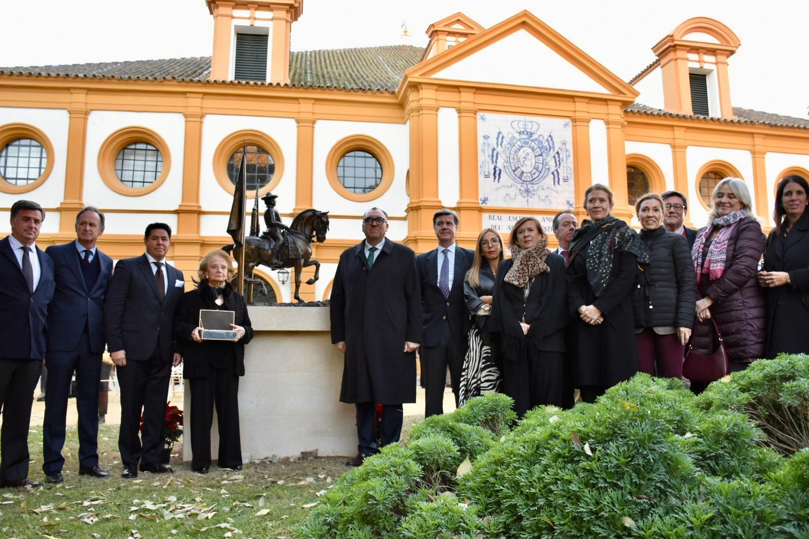 Inauguración de la estatua de Álvaro Domecq este miércoles en la Real Escuela Andaluza del Arte Ecuestre