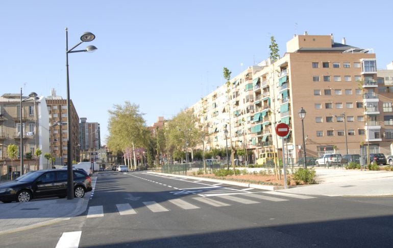 Calle Guillem de Anglesola, con la nueva señalización
