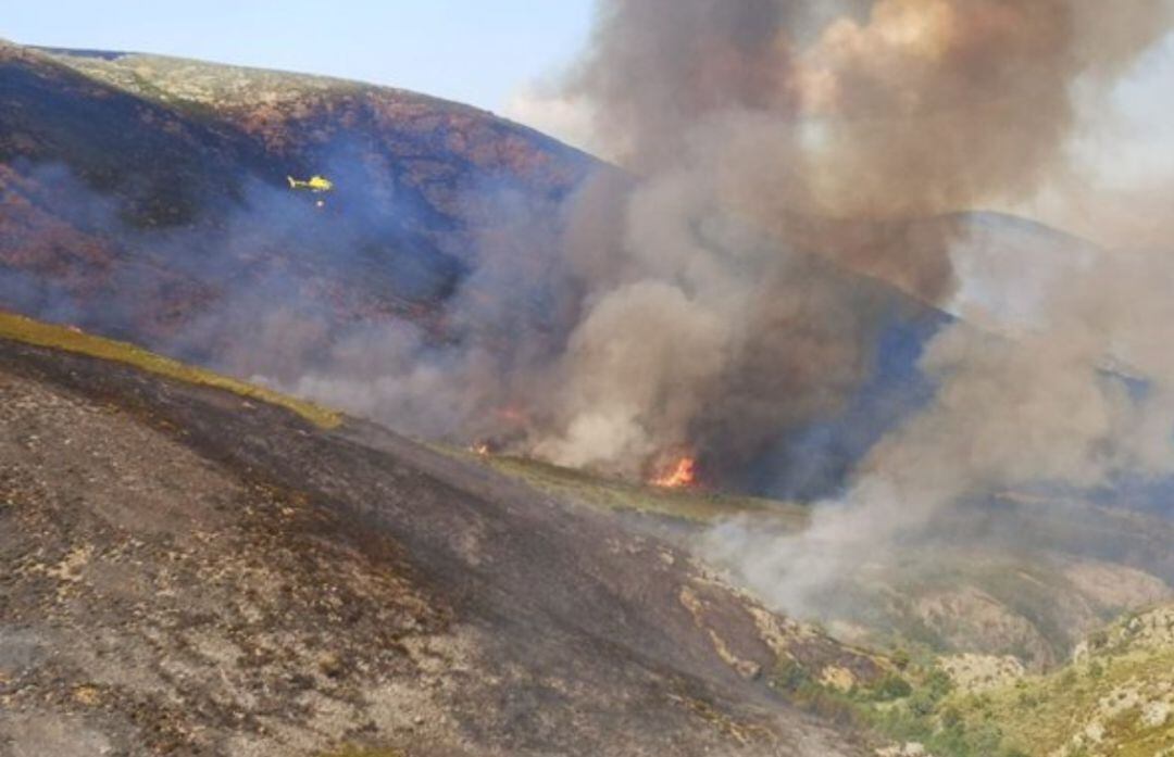 Incendio en la comarca de la Vera y el Jerte