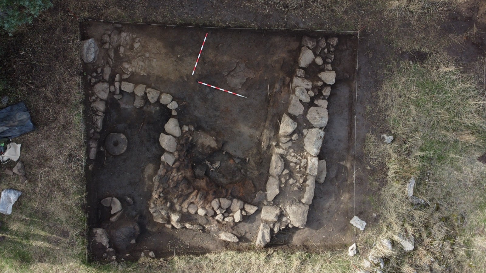 Foto aérea de una de las zonas excavadas