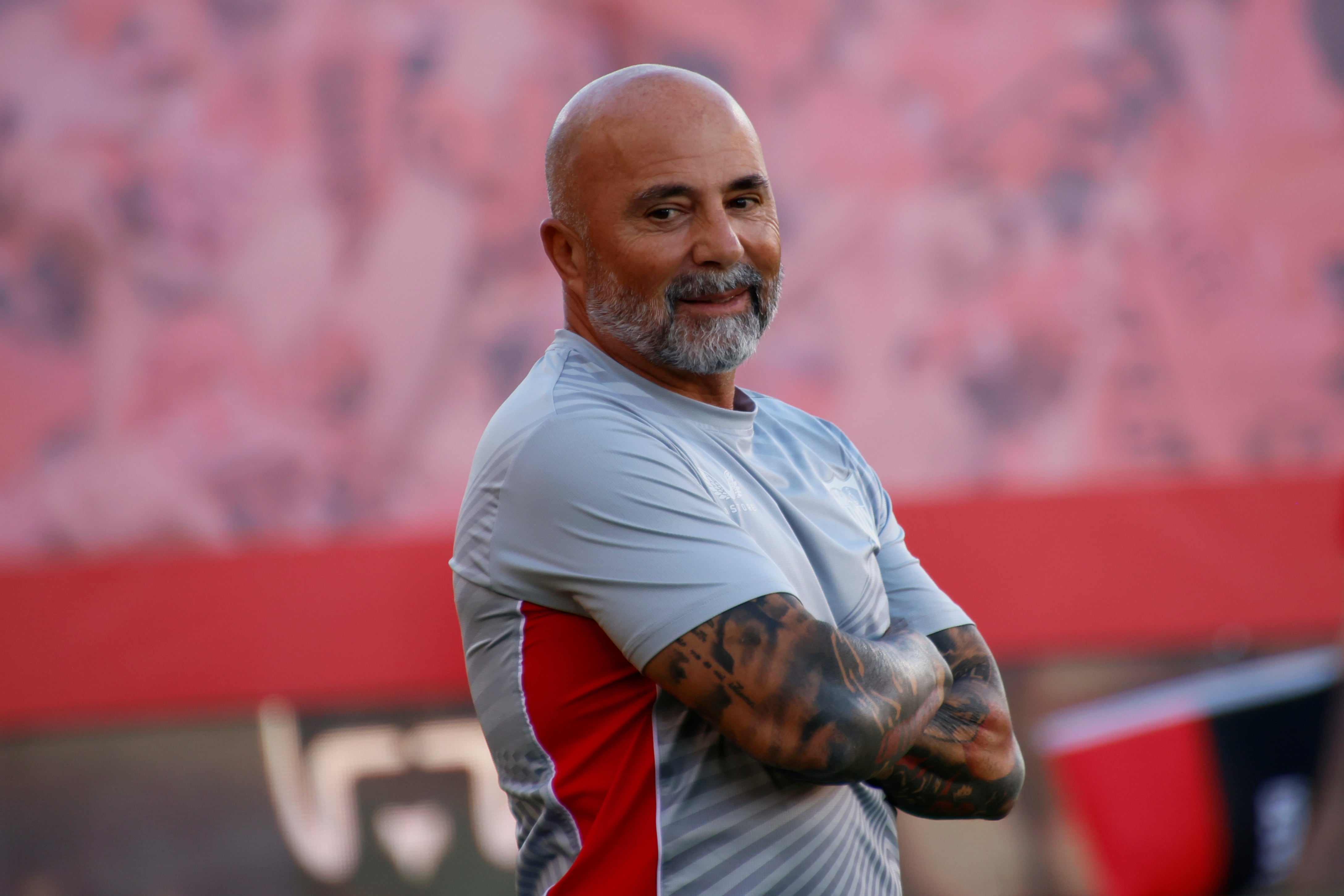 El entrenador del Sevilla, Jorge Sampaoli. EFE/Cati Cladera
