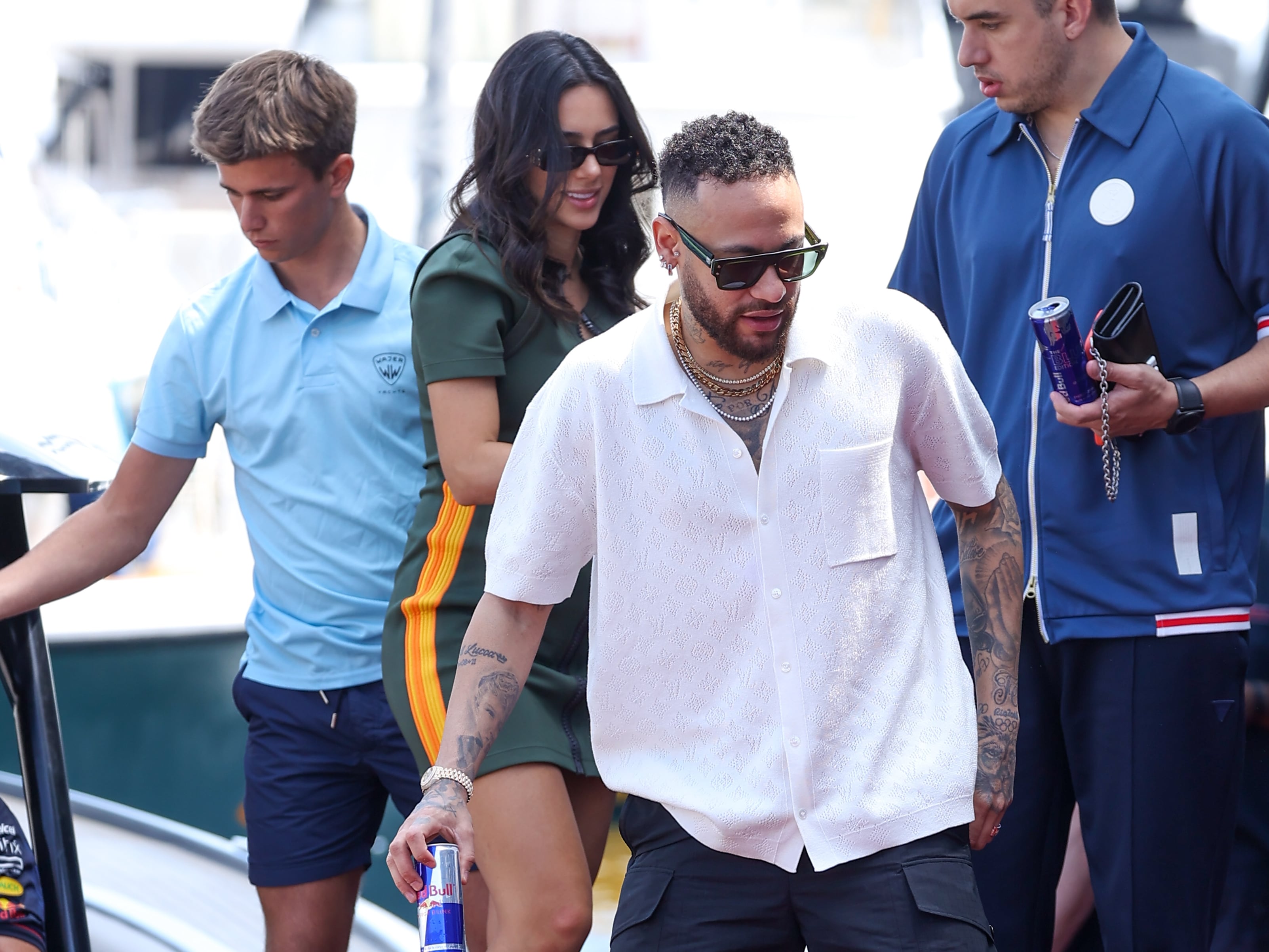 Neymar Jr y Bruna Biancardi, durante el GP de Fórmula 1 de Mónaco este año. (Marc Piasecki/WireImage)