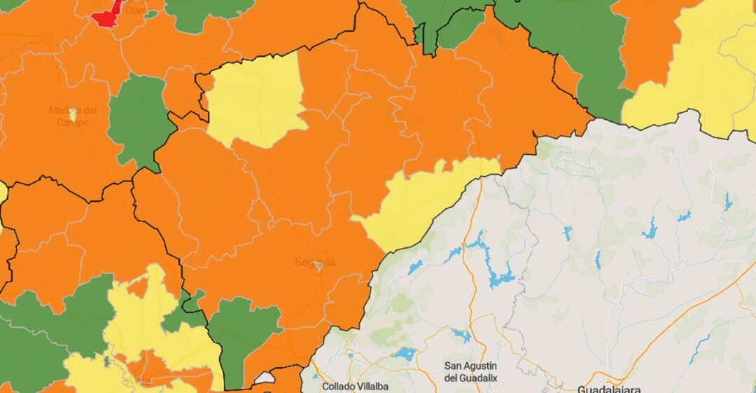 Mapa de las Zonas Básicas de Salud este sábado 5 de septiembre