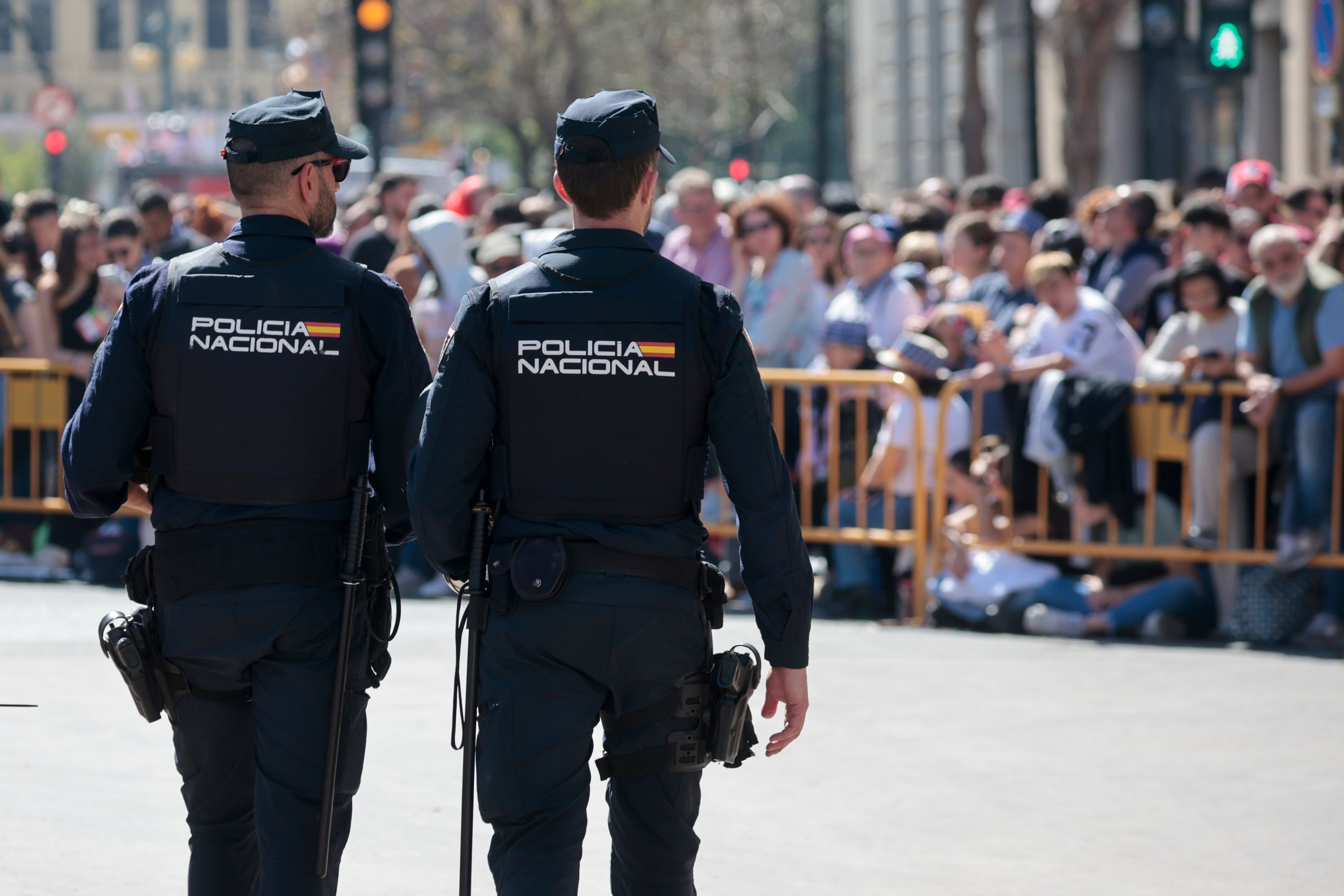 Una pareja de la Policía Nacional de patrulla