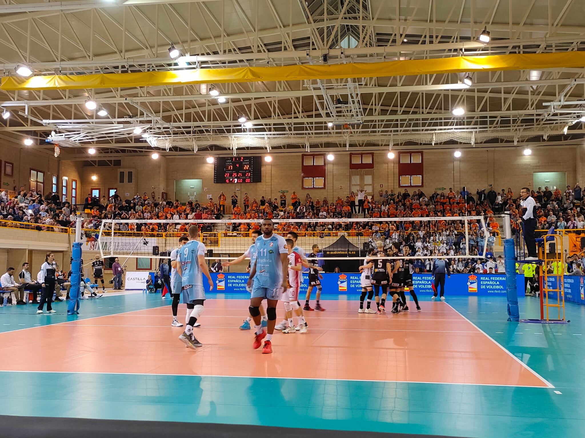 Un instante de la final de Copa entre Soria y Teruel.