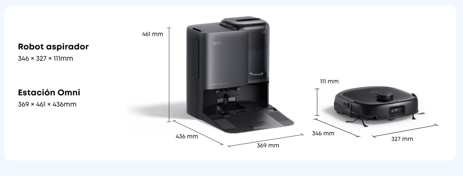 Dimensiones de la Eufy E25.