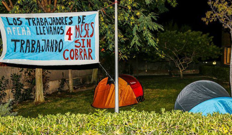 Imagen del encierro realizado por los trabajadores de AFEMA en una imagen de archivo