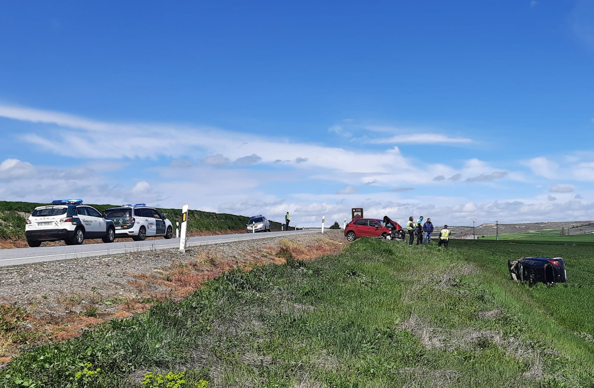 Accidente en la SG 342 en la carretera de Cuéllar a Arroyo de Cuéllar