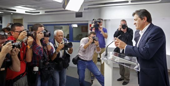 El secretario general de la FSA y jefe del Ejecutivo asturiano, Javier Fernández.