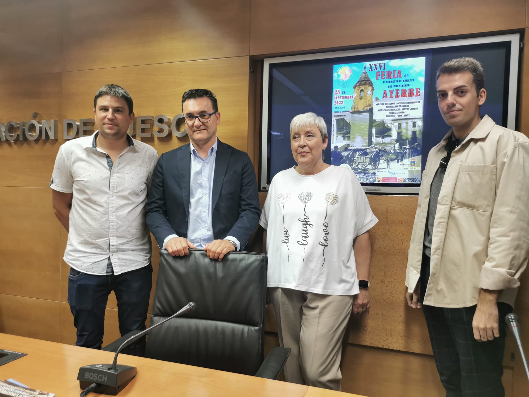 Antonio Biescas, Roque Vicente, Marisa Latorre y Marcos Sierra