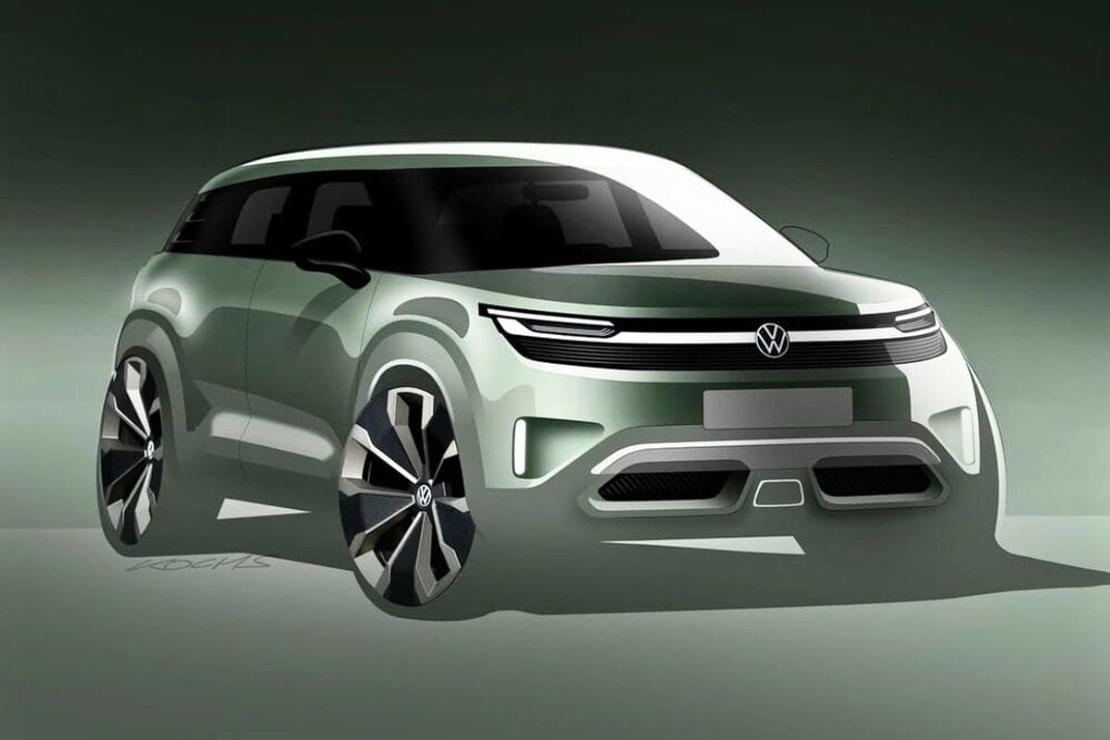 Boceto del ID.2 X que presentará próximamente VW