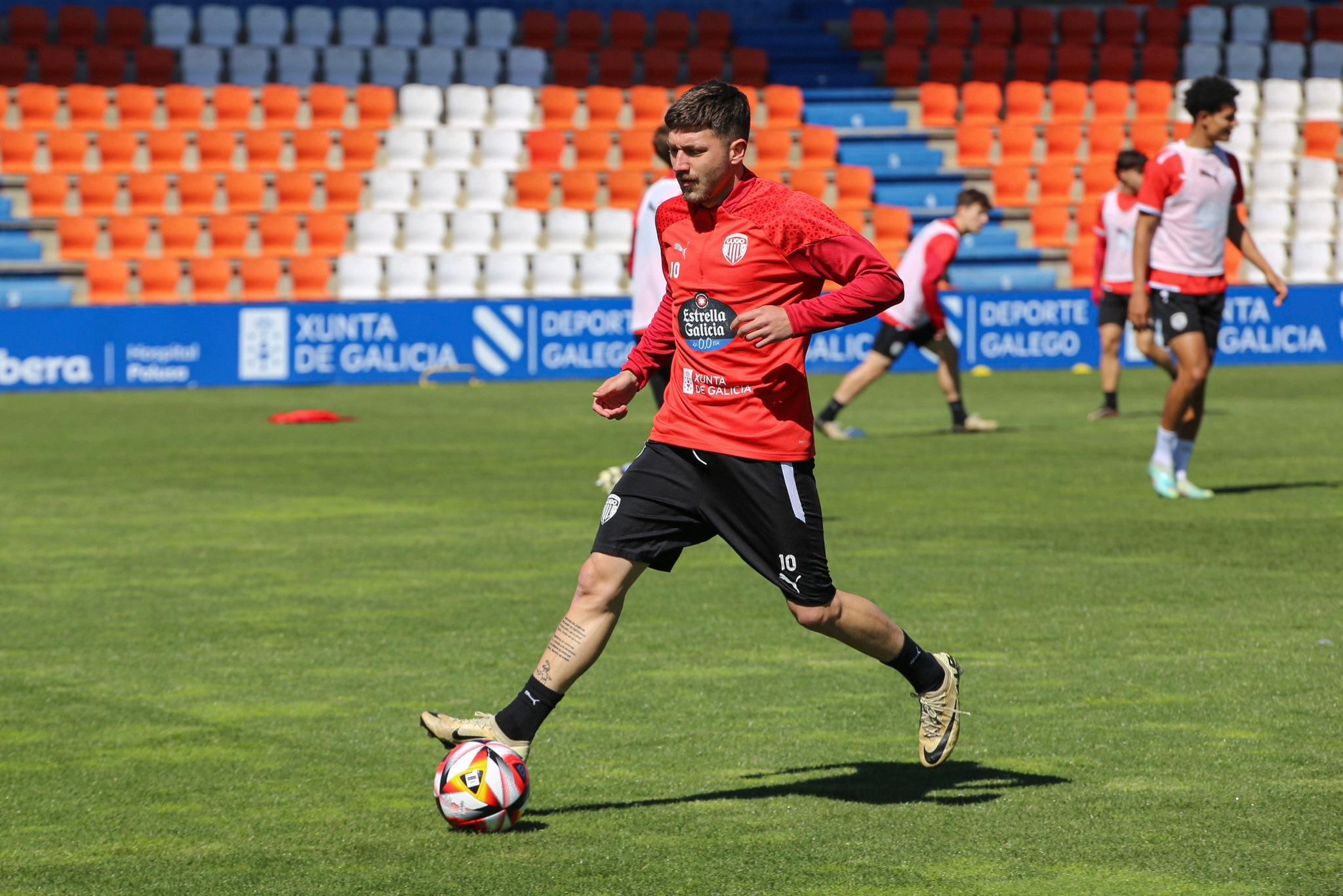 Antonio Aranda, entrenándose