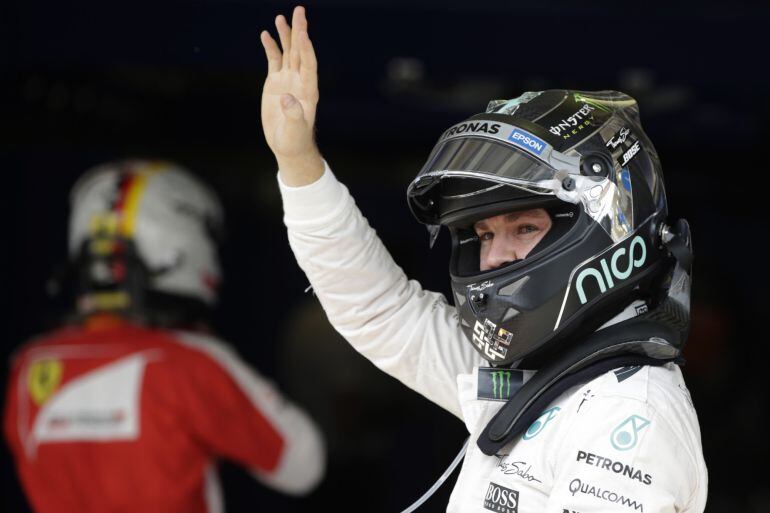 Nico Rosberg tras los entrenamientos del G.P. de Brasil.