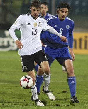 Müller en el partido ante San Marino.