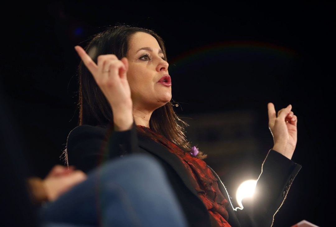 La presidenta y portavoz del Grupo de Cs en el Congreso de los Diputados, Inés Arrimadas, durante su intervención en el encuentro &#039;Mujeres Liberales&#039;.En Málaga (Andalucía, España), a 06 de marzo de 2020.