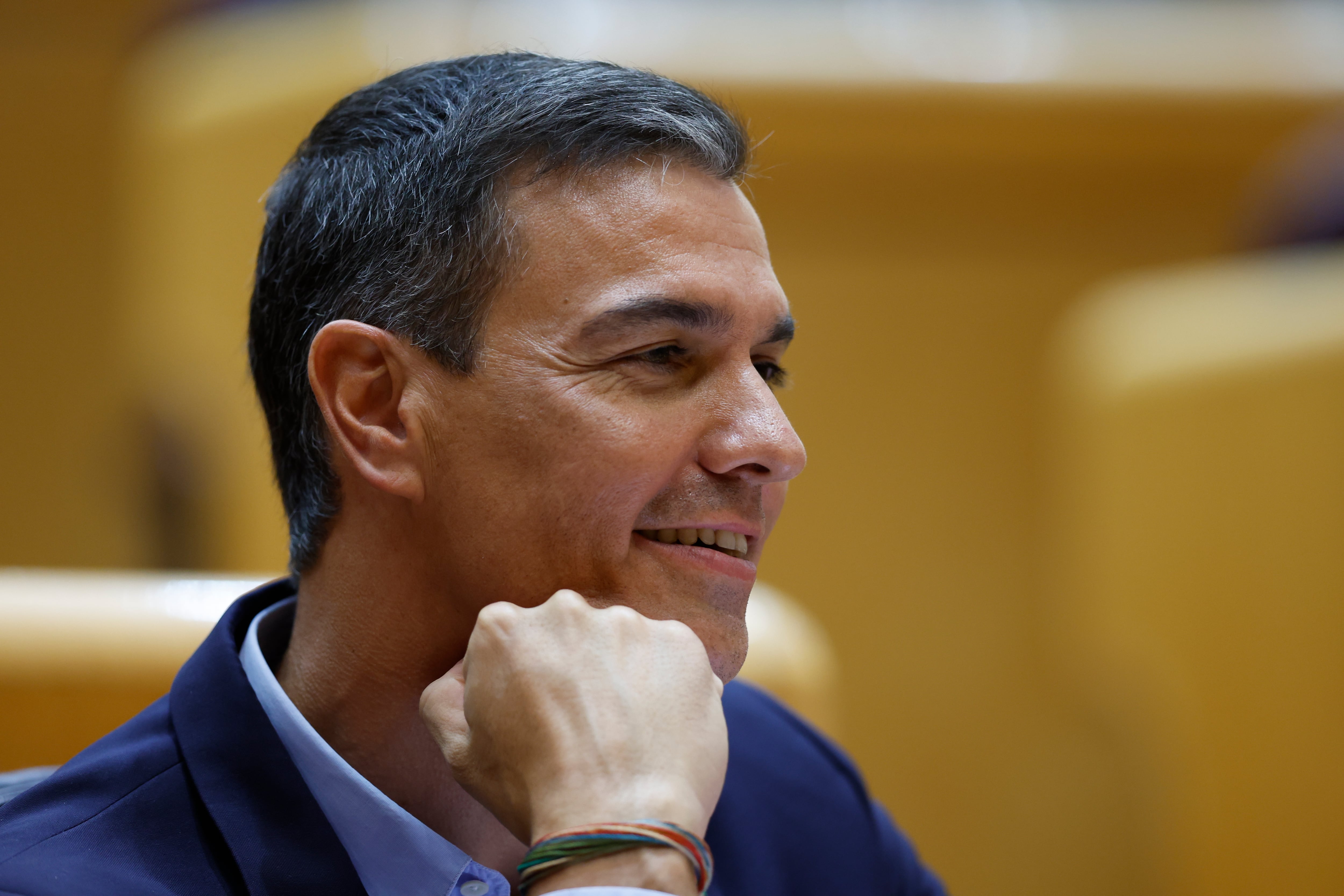 El presidente del Gobierno, Pedro Sánchez, durante el pleno del Senado celebrado este martes en Madrid.