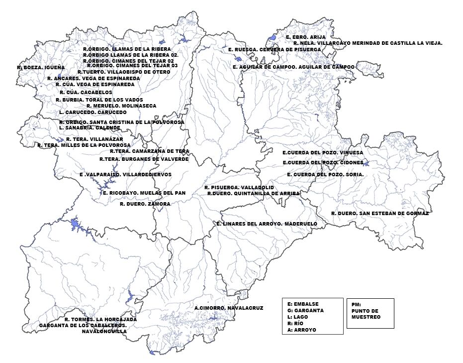 Zonas de baño autorizadas en 2022  | Junta de Castilla y León
