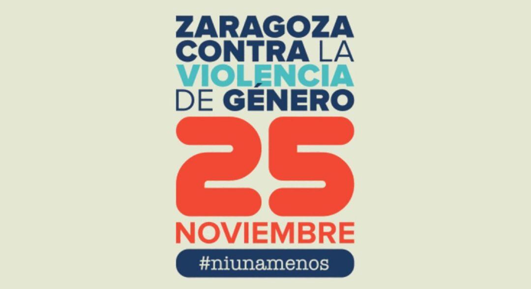 Cartel del Ayuntamiento de Zaragoza contra la violencia de género para las actividades de 2019 
