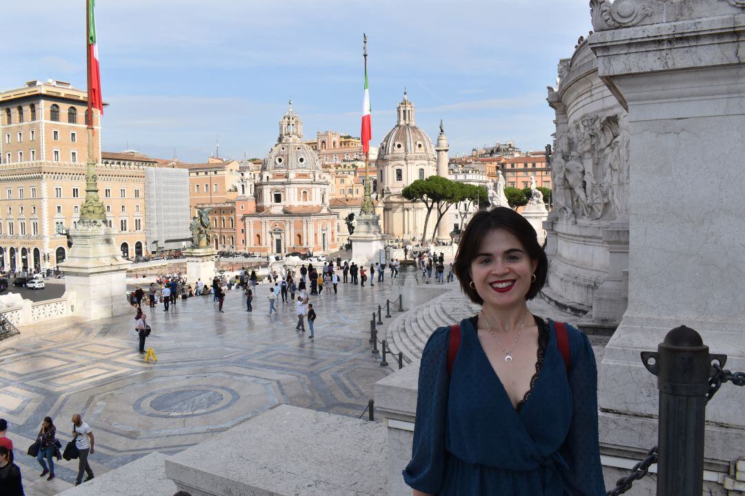 Cristina se encuentra estudiando en Roma