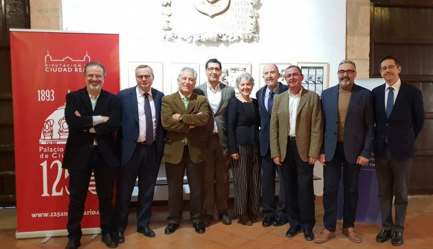 Presidentes de la Diputación de Ciudad Real de la democracia, en el programa especial en Villanueva de los Infantes realizado por SER Ciudad Real. De izquierda a derecha: Nemesio de Lara; Francisco Ureña, Jose Manuel Caballero, Francisco Javier Martín del