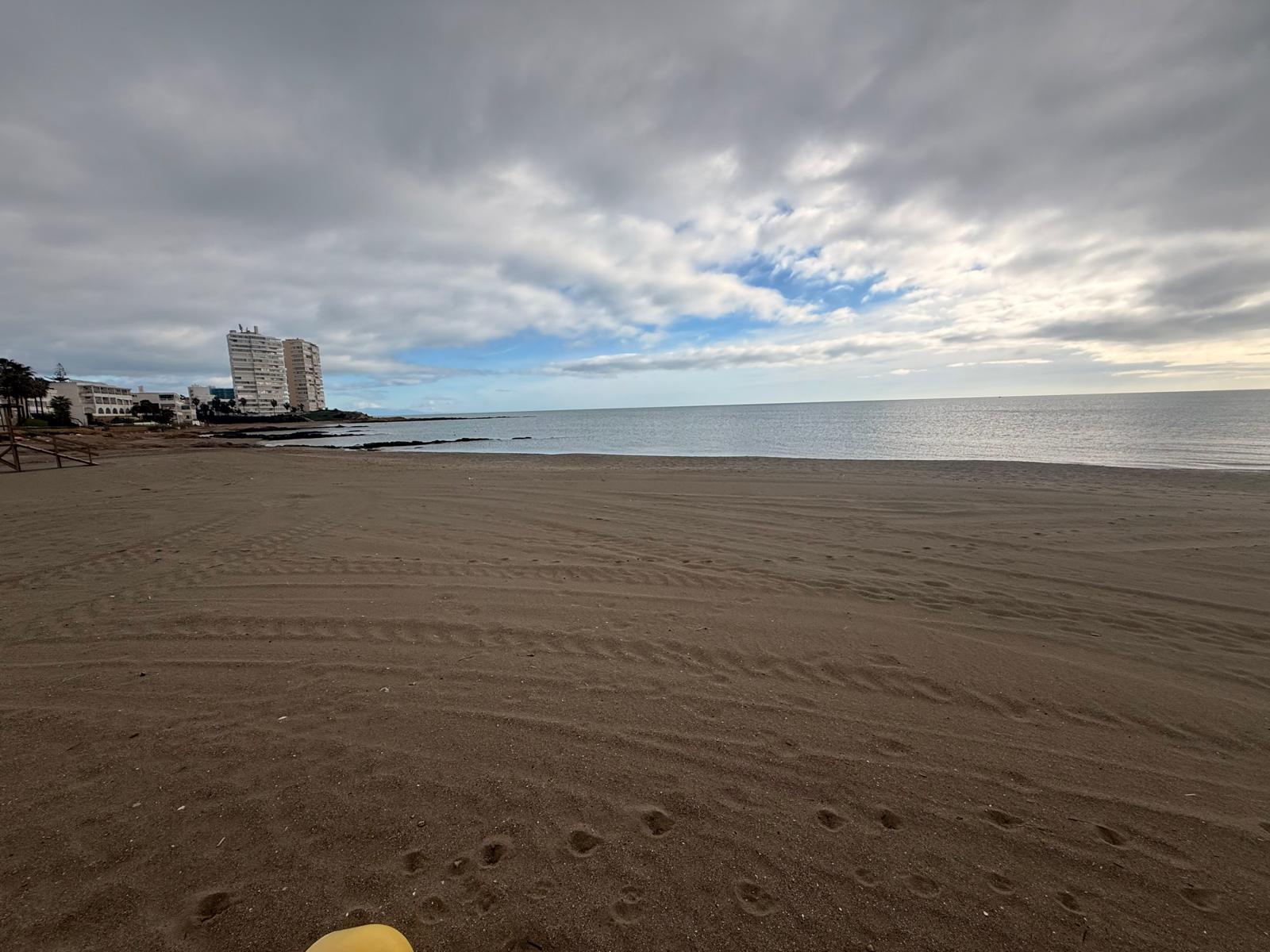 Trabajos en la playa de Torreguadiaro