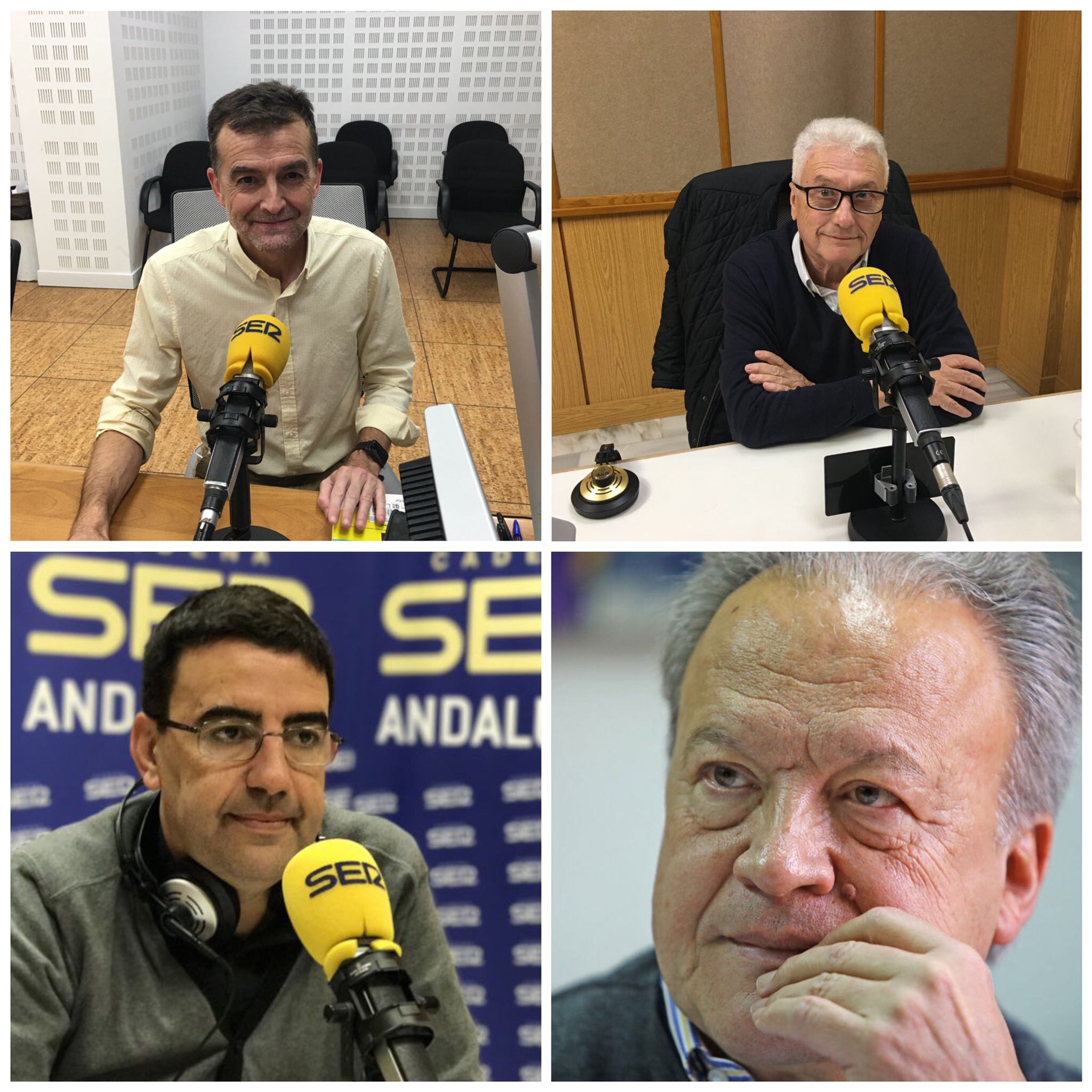 De izquierda a derecha y de arriba abajo: Antonio Maíllo, Juan Ojeda, Mario Jiménez y Pedro Pacheco.