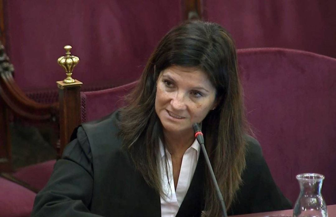 Rosa Seoane durante el juicio al procés