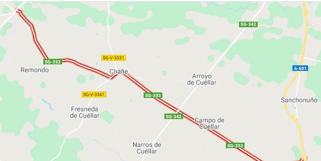El accidente se produjo cerca de la localidad de Chañe (Segovia)