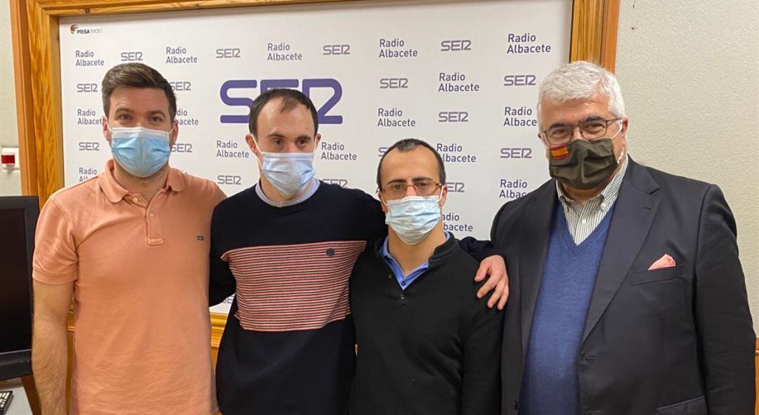 Juan Carlos García, Luis Serrano, Eloy Molina (hijo) y Eloy Molina (padre)