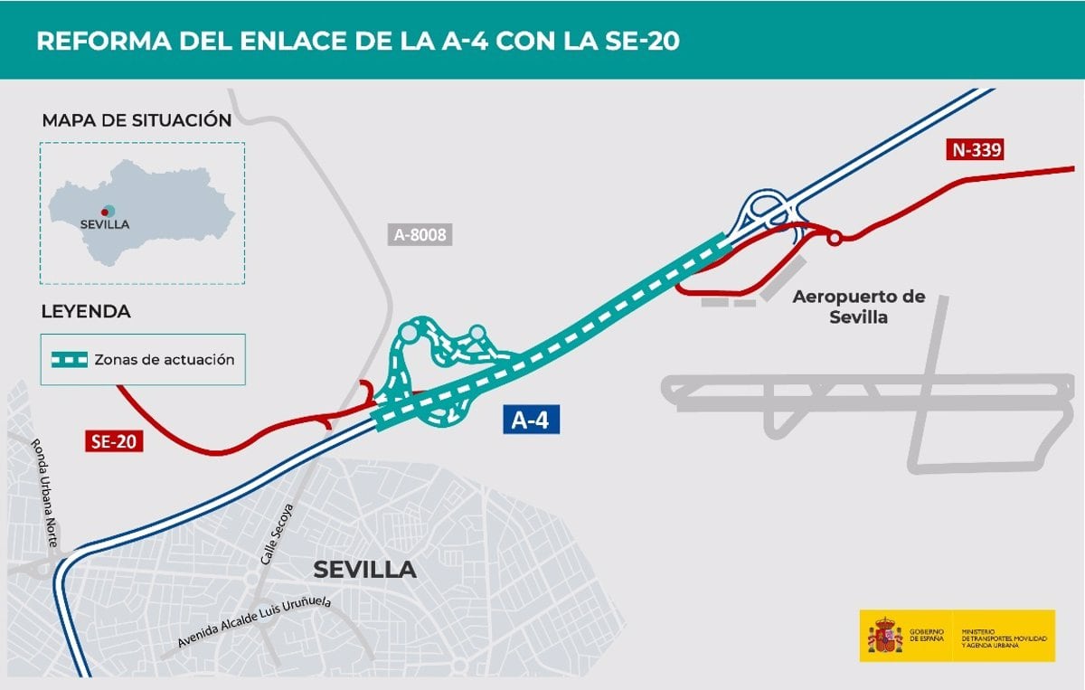 Reforma del enlace entre la A-4 y la ronda supernorte