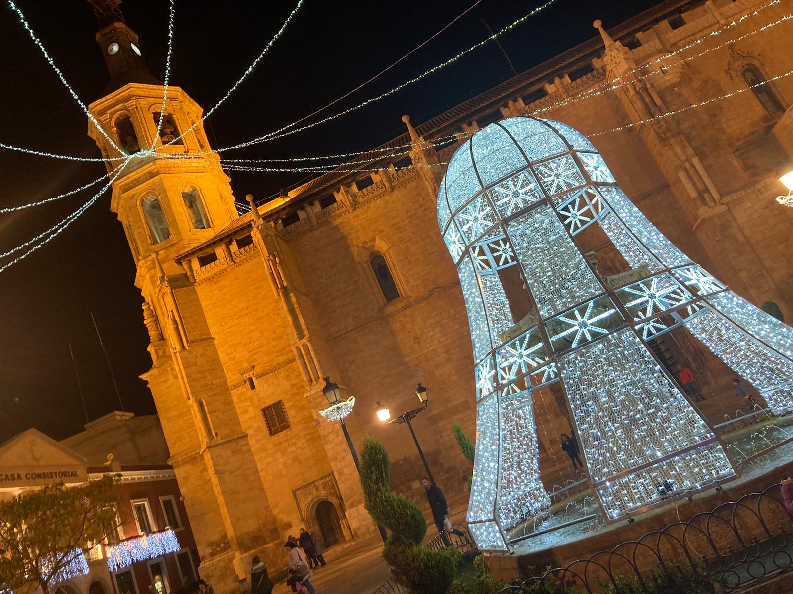 Imagen de una de las principales novedades en la iluminación navideña de este 2022 en Valdepeñas (Ciudad Real)