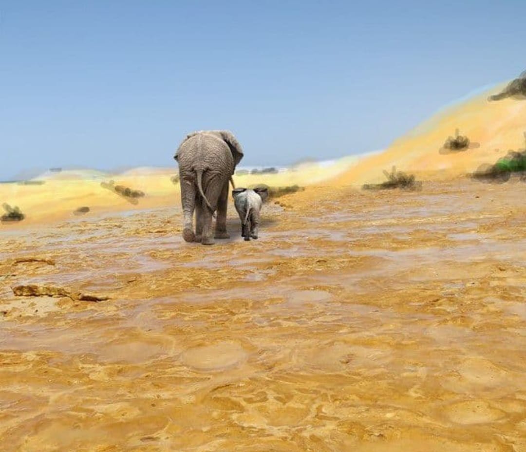 Recreación de la vida en Doñana hace 150 mil años. Imagen cedida por el Catedrático de Paleontología en la Universidad de Huelva, Francisco Ruiz