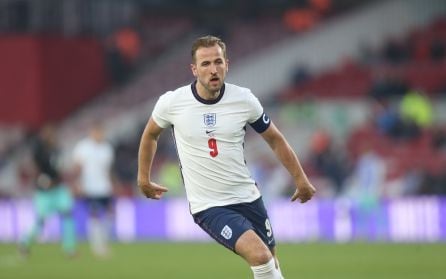 Kane durante un partido con la selección inglesa