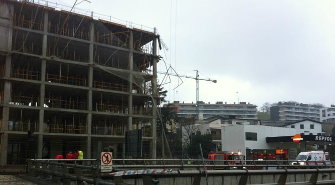 Edificio en construcción donde se ha registrado el accidente laboral