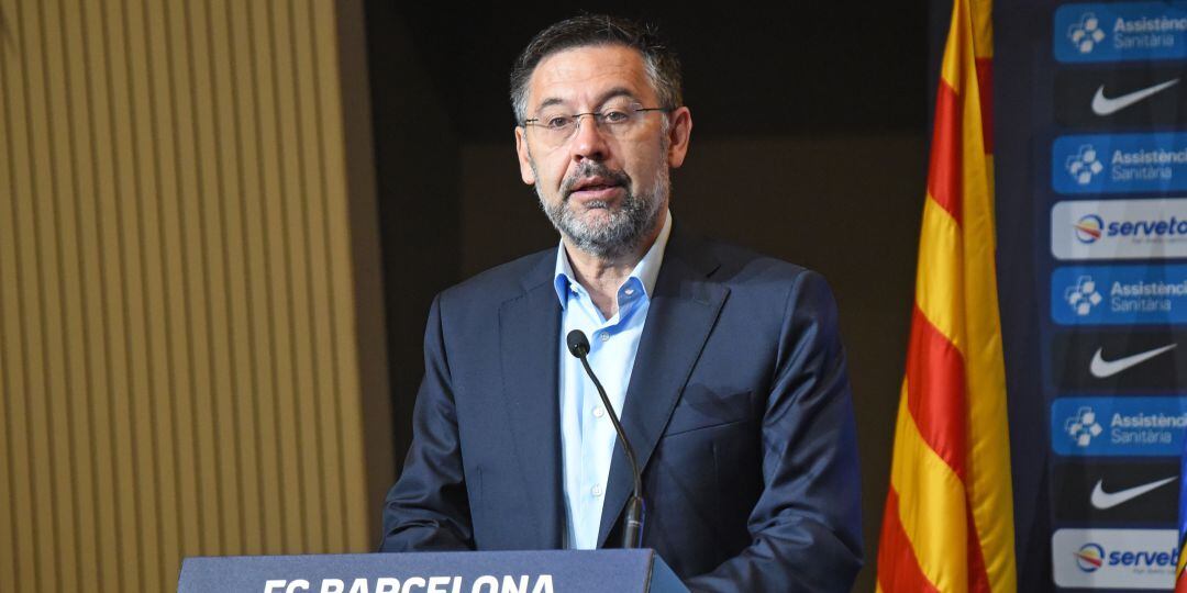 Josep María Bartomeu, durante una comparecencia de prensa