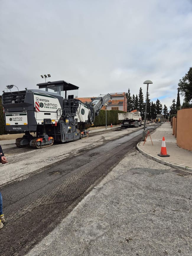 Trabajos de reasfaltado