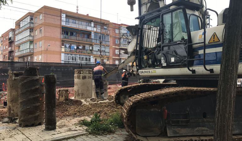 Obras en la plaza de Rafael Cano