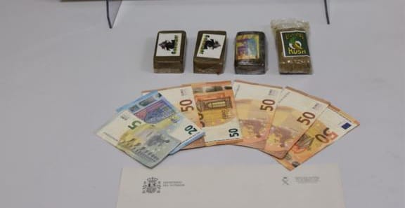 Droga y dinero aprehendidos