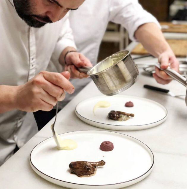 Juanlu Fernández, en su restaurante