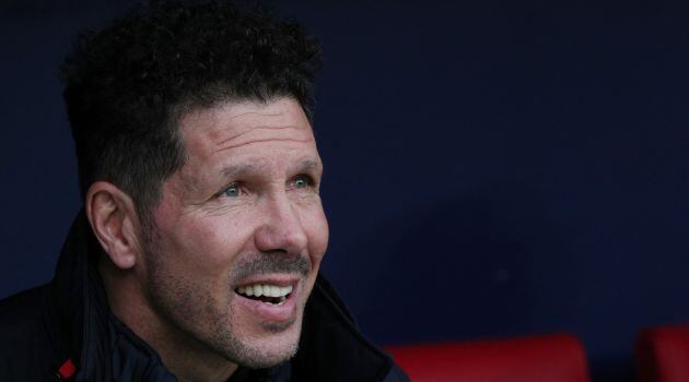 Simeone, durante el partido ante el Girona