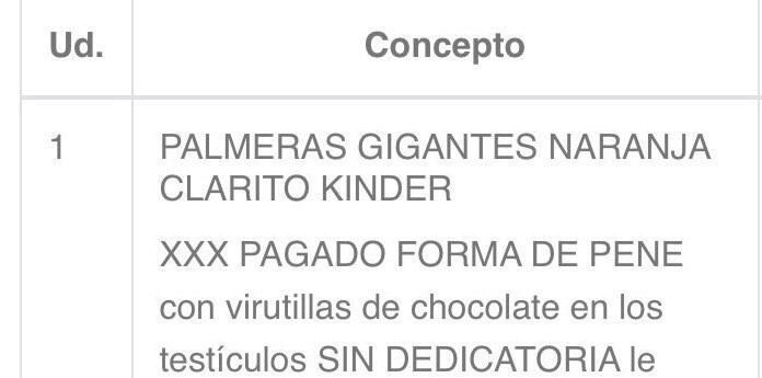 Pedido de la palmera con forma de pene que realizaron a Casa Kiki