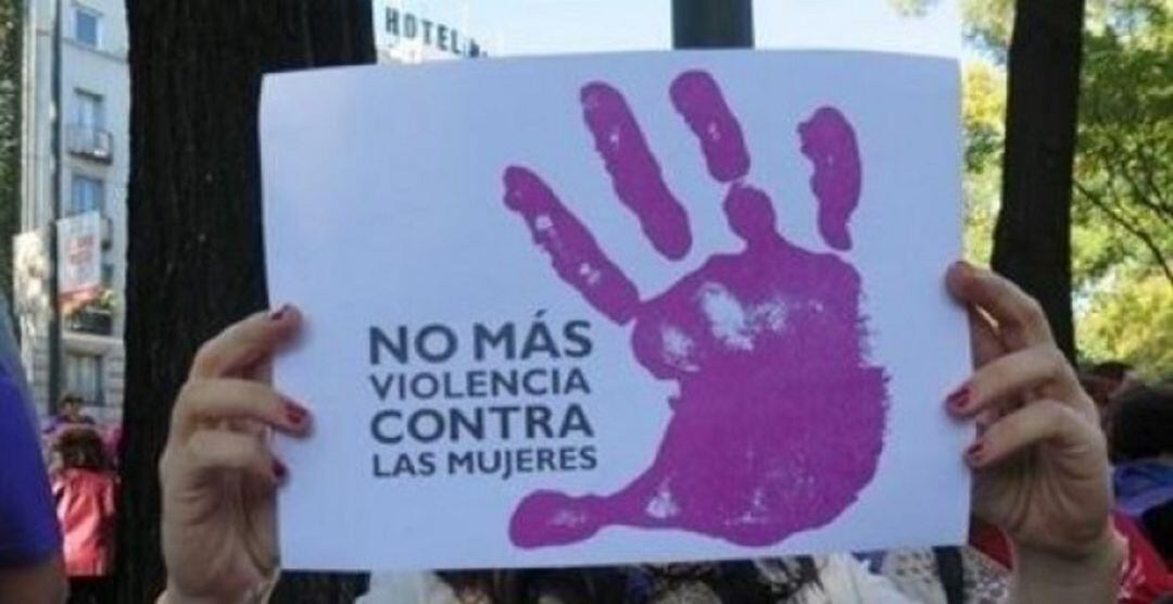 Cartel contra la violencia machista