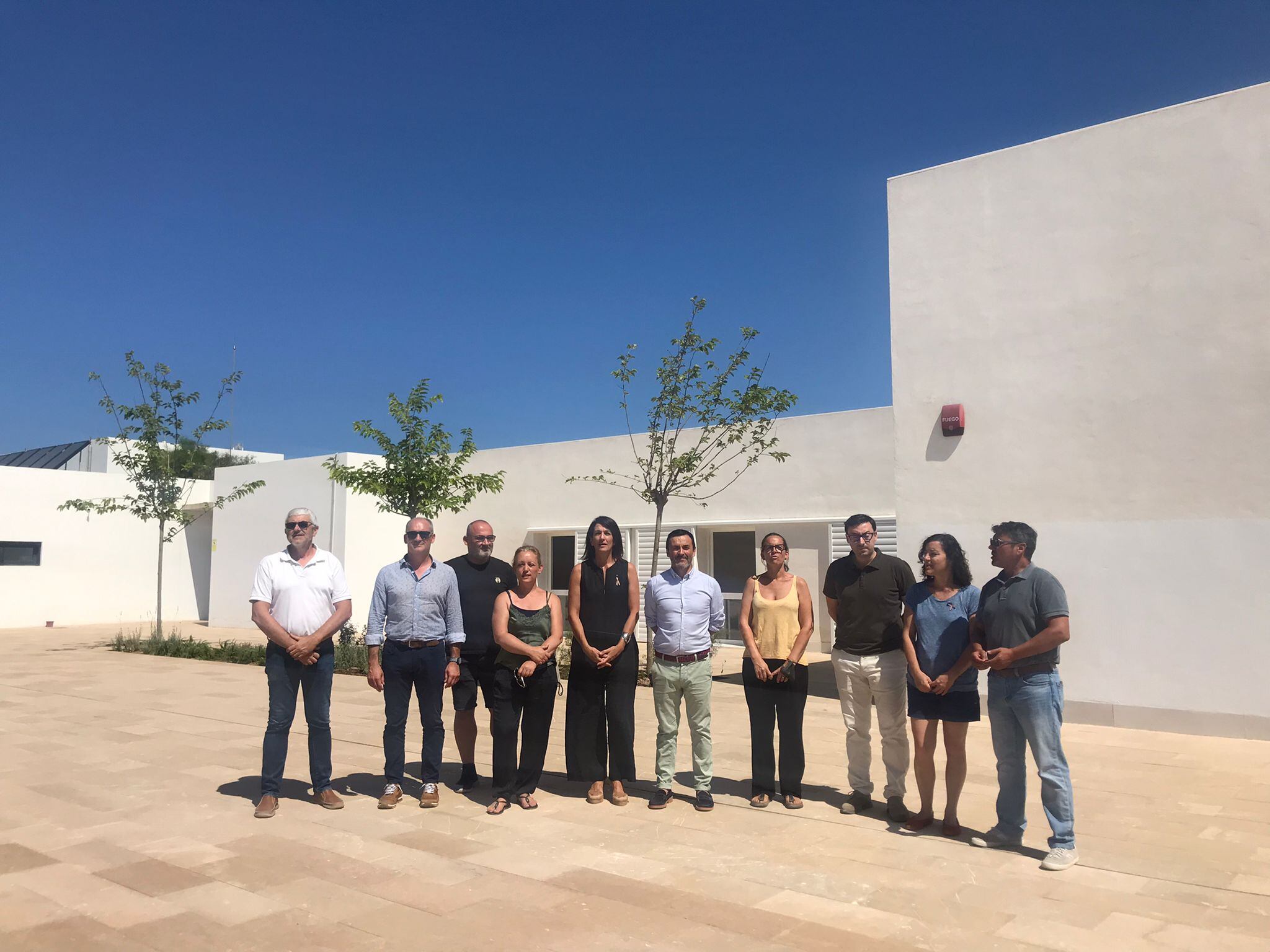 Un momento durante la visita