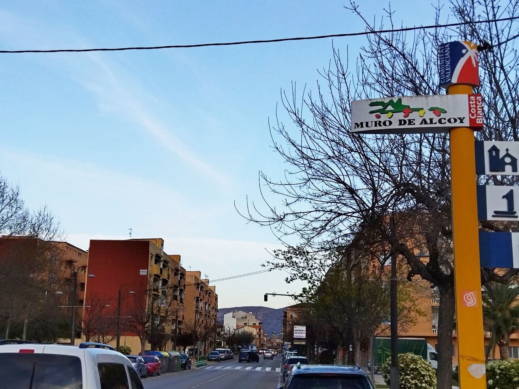 Imagen de la entrada a la localidad de Muro