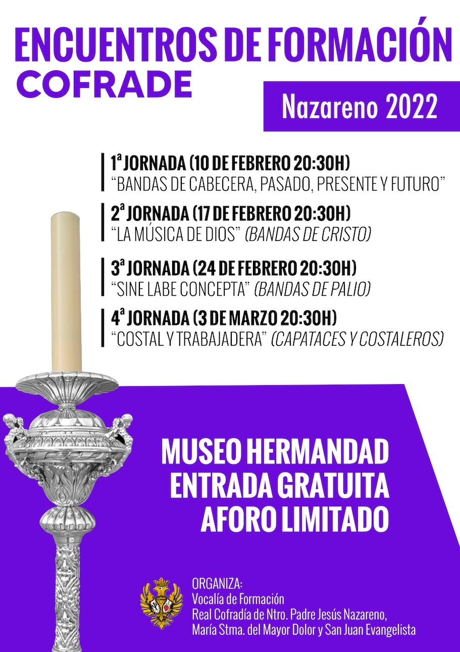 Encuentros de Formación Cofrade de la Hermandad del Nazareno.