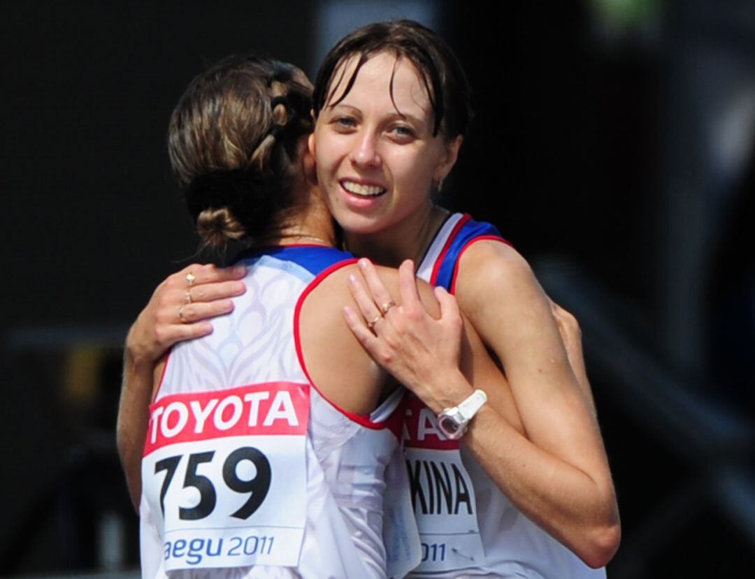 Kirdiapkina durante los Mundiales de Daegu en 2011.